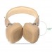 Remax - Wireless Bluetooth 4.1 Stereo Headphones with Microphone Wireless Wired Noise Cancelling Headphones Headsets RB-200HB - Brown